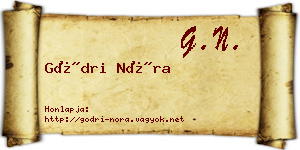 Gödri Nóra névjegykártya