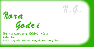 nora godri business card